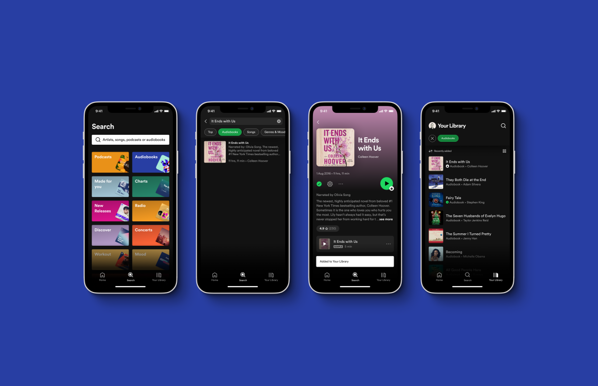 Spotify brings 15 hours of monthly audiobook listening to Premium subscribers in the US