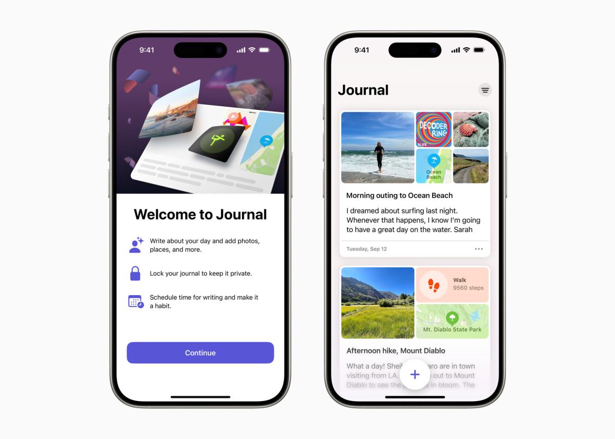 Apple's new Journal app is now available with the release of iOS 17.2