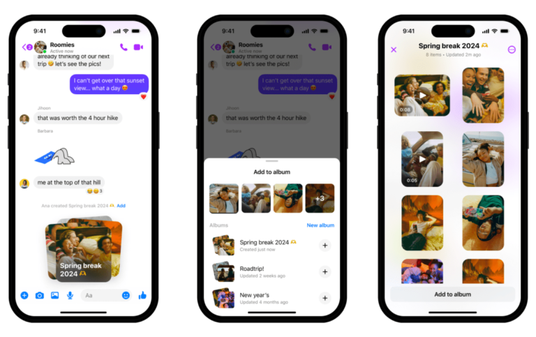 Messenger now lets you create shared albums, send HD photos and share larger files