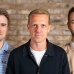 Sona co-founder Steffen Wulff Petersen flanked by Ben Dixon (left) and Oli Johnson (right)